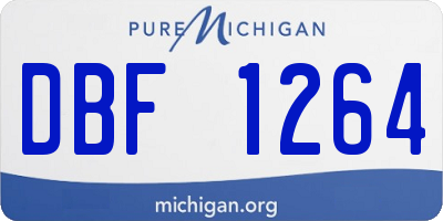 MI license plate DBF1264