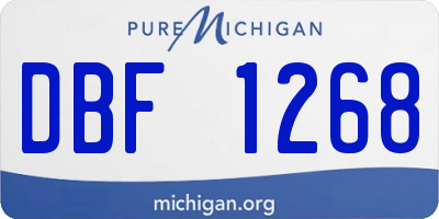 MI license plate DBF1268