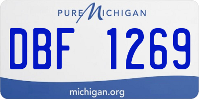 MI license plate DBF1269