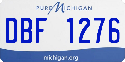 MI license plate DBF1276