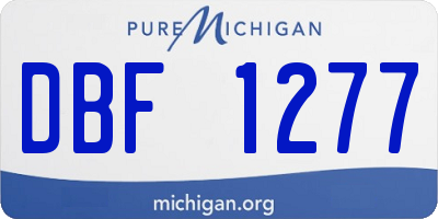 MI license plate DBF1277