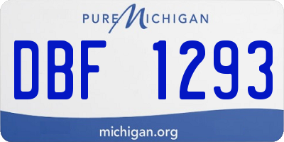 MI license plate DBF1293