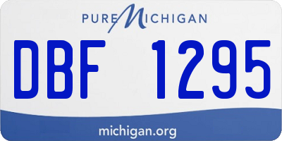 MI license plate DBF1295