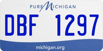 MI license plate DBF1297