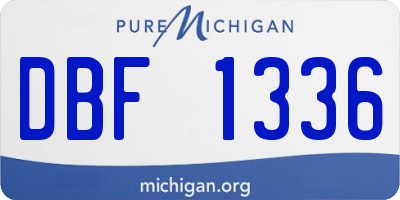MI license plate DBF1336