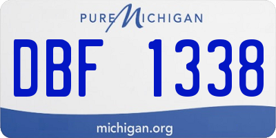 MI license plate DBF1338