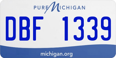 MI license plate DBF1339