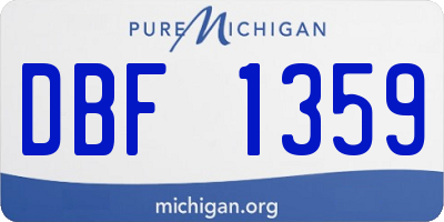 MI license plate DBF1359
