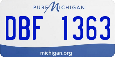 MI license plate DBF1363
