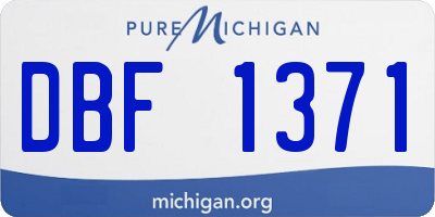MI license plate DBF1371