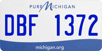 MI license plate DBF1372