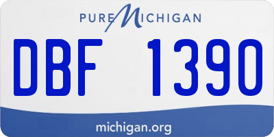 MI license plate DBF1390
