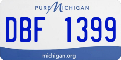 MI license plate DBF1399