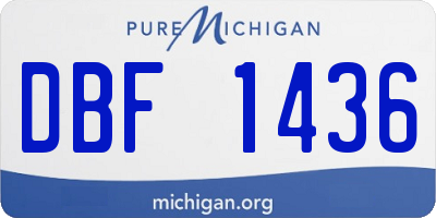 MI license plate DBF1436