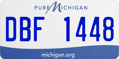 MI license plate DBF1448