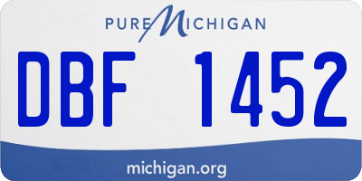 MI license plate DBF1452