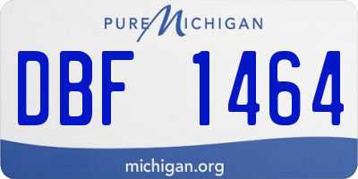 MI license plate DBF1464