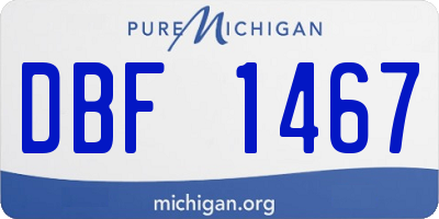 MI license plate DBF1467
