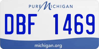 MI license plate DBF1469