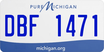 MI license plate DBF1471