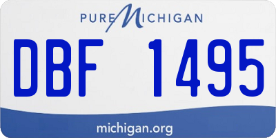MI license plate DBF1495
