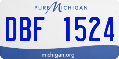 MI license plate DBF1524