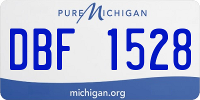 MI license plate DBF1528