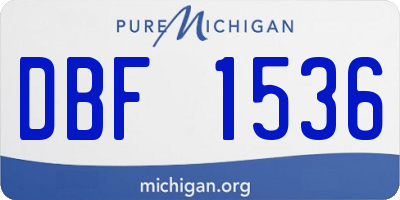 MI license plate DBF1536