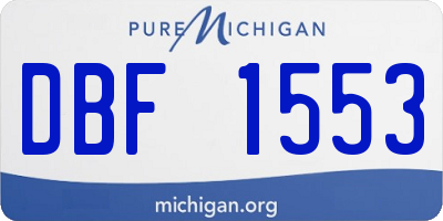 MI license plate DBF1553