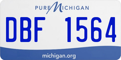 MI license plate DBF1564