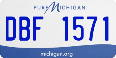 MI license plate DBF1571