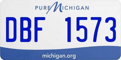 MI license plate DBF1573