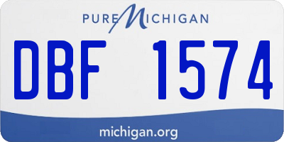 MI license plate DBF1574