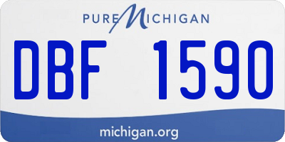 MI license plate DBF1590