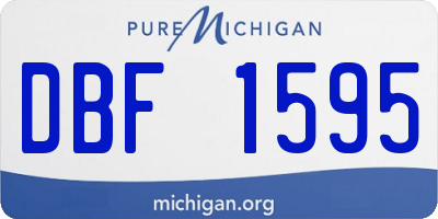 MI license plate DBF1595