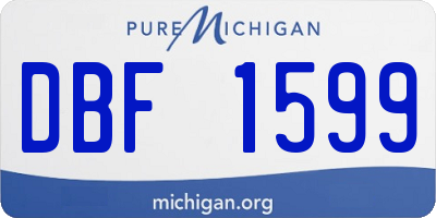 MI license plate DBF1599