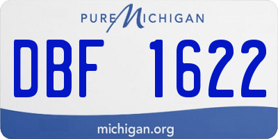 MI license plate DBF1622