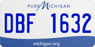 MI license plate DBF1632