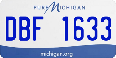 MI license plate DBF1633