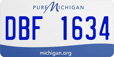 MI license plate DBF1634