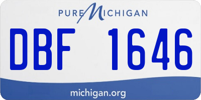 MI license plate DBF1646