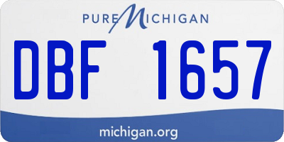MI license plate DBF1657