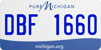 MI license plate DBF1660