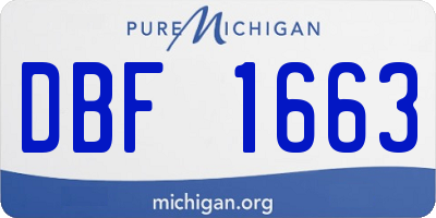 MI license plate DBF1663