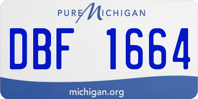 MI license plate DBF1664