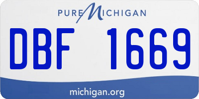 MI license plate DBF1669