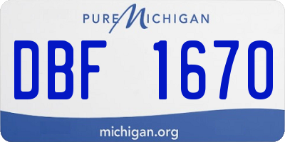 MI license plate DBF1670