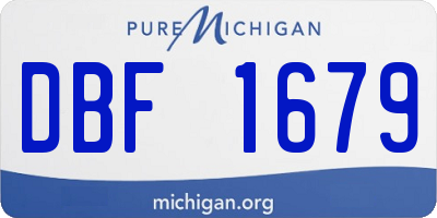 MI license plate DBF1679