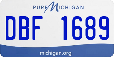 MI license plate DBF1689