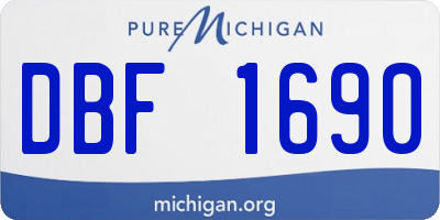 MI license plate DBF1690